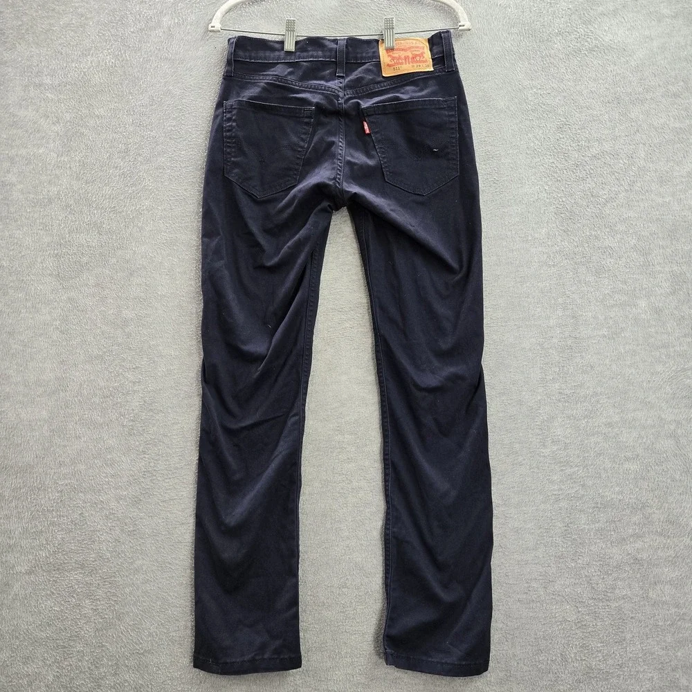 Levi's 511 Men Pants 29X30 Blue‎ Straight Slim Cotton Polyester Elastane